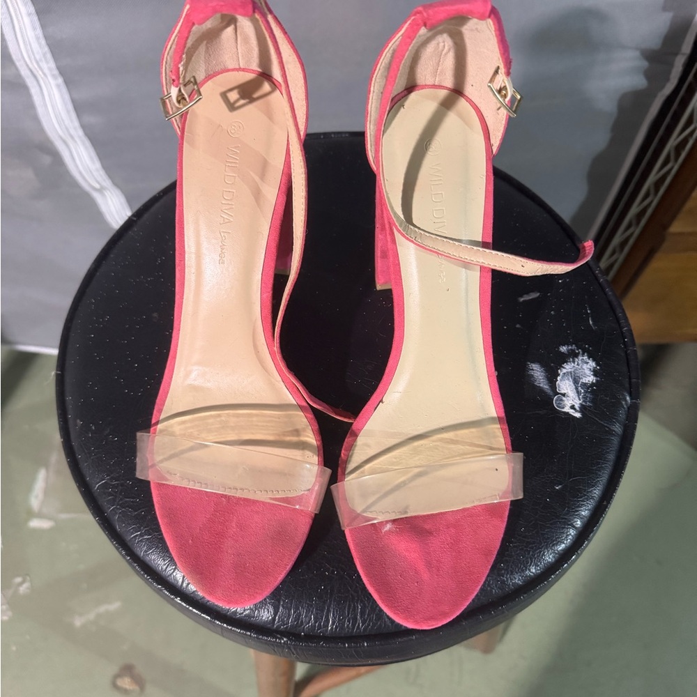 Aldo Fuchsia Ankle Strap Heels